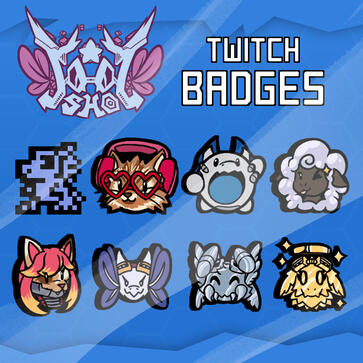 Cartoon Twitch Badges